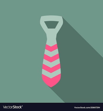 Tie icon in trendy flat style isolated on vector image