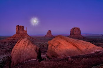 Tie Mittens in Monument Valley, and the moon.