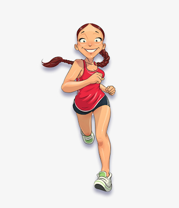 Tie Whip Girl, Run, Movement PNG Clipart Image and PSD File for ...