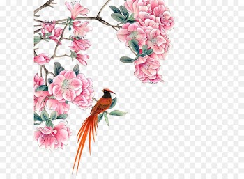 TIFF Ink wash painting - Birds and Flowers 