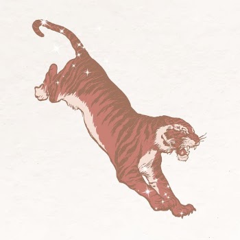 Tiger aesthetic clipart, animal glittery | Free PSD Illustration - rawpixel