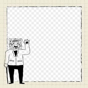 Tiger cartoon png frame, transparent | Free PNG - rawpixel