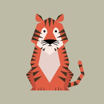 Tiger cartoon sticker, orange animal | Free PSD Illustration - rawpixel
