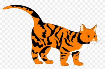 Tiger Cat - Orange Cat Clipart Png