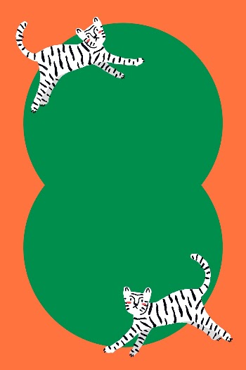 Tiger circle frame background, green | Free Photo - rawpixel