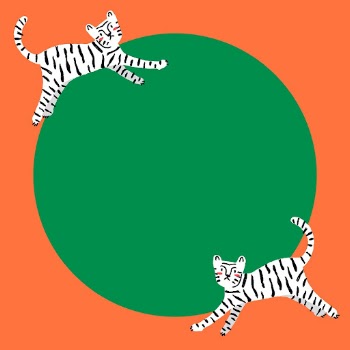 Tiger circle frame background, green | Free Photo - rawpixel