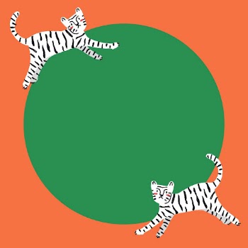 Tiger circle frame background, green | Free PSD - rawpixel