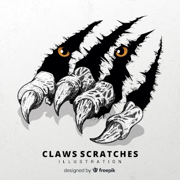 Tiger claw scratches illustration Free Vector