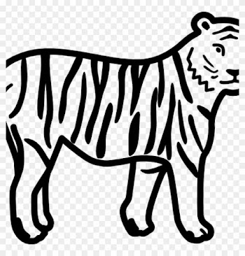 Tiger Clipart Black And White Tiger Clip Art Black - Outline Pictures Of Animals