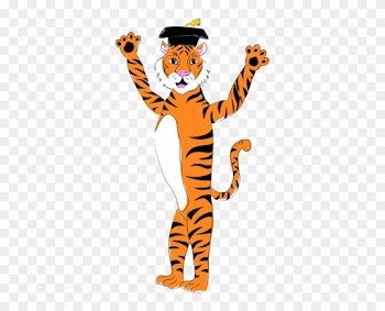 Tiger Clipart Graduate - Tiger With Graduation Cap