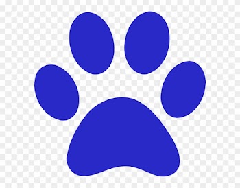 Tiger Clipart Tiger Paw - Logo With Blue Paw Print