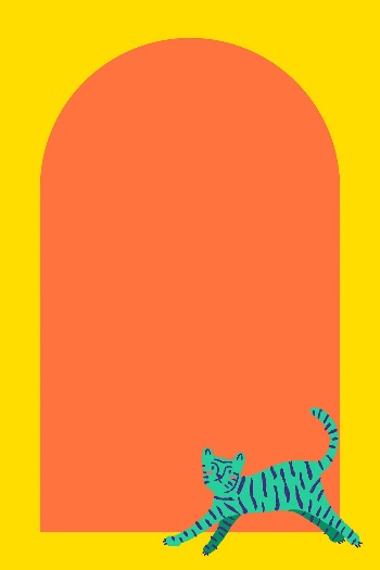 Tiger doodle frame background, orange | Free Photo - rawpixel