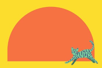 Tiger doodle frame background, orange | Free PSD - rawpixel