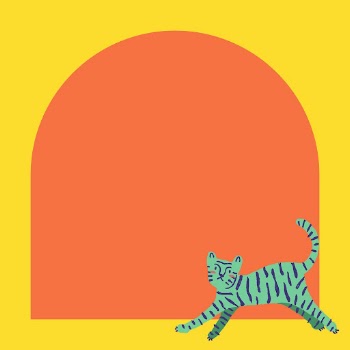 Tiger doodle frame background, orange | Free PSD - rawpixel