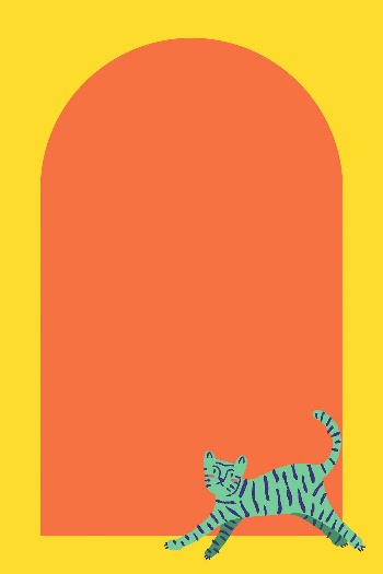 Tiger doodle frame background, orange | Free PSD - rawpixel