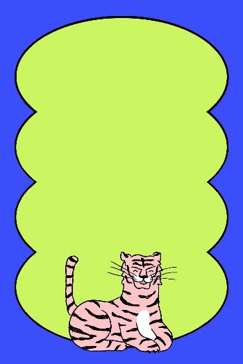 Tiger doodle frame background, retro | Free Photo - rawpixel
