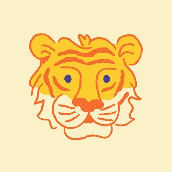 Tiger doodle sticker, yellow animal | Free Vector Illustration - rawpixel