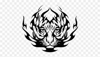 Tiger Eyes Clip Art - Tribal Tiger Face Tattoos