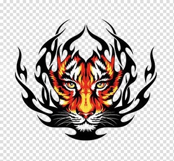 Tiger illustration, Tiger Tattoo Drawing, Tiger transparent background PNG clipart