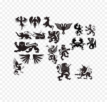 Tiger Lion Tattoo Silhouette - European animal silhouettes 