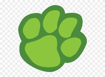 Tiger Paw Print Border Clipart - Green Paw Print Clip Art