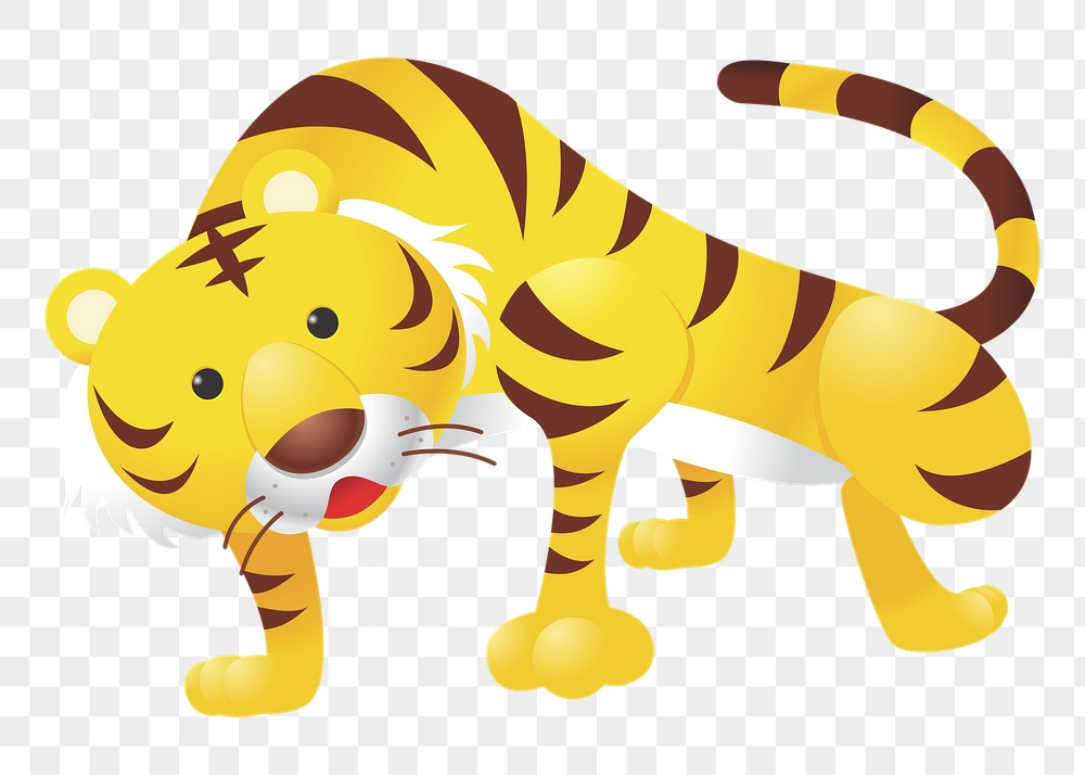 Tiger png sticker, cute animal | Free PNG - rawpixel