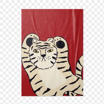 Tiger poster png transparent, Chinese | Free PNG Sticker - rawpixel