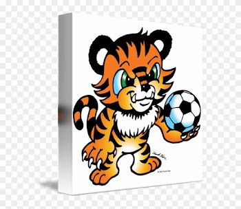 Tiger Soccer Ball By Chuck Clore Rh M Imagekind Com - Tiger With Soccer Ball