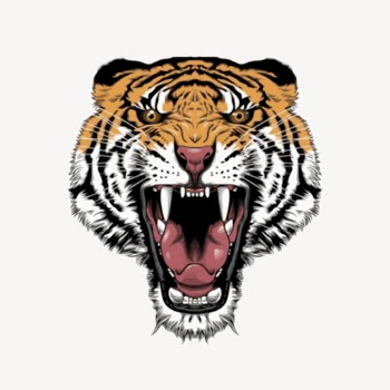 Tiger sticker, wildlife illustration psd. | Free PSD - rawpixel