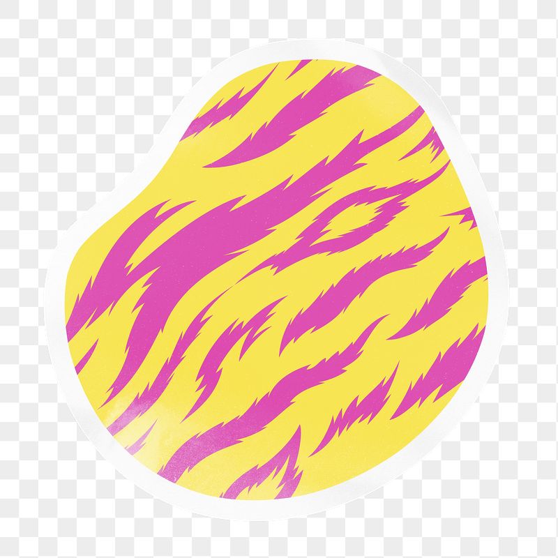 Tiger stripes pattern png badge | Free PNG - rawpixel
