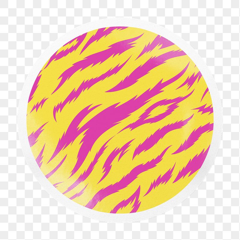 Tiger stripes pattern png badge | Free PNG - rawpixel