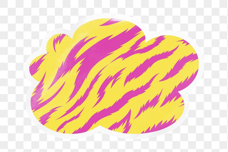 Tiger stripes pattern png cloud | Free PNG - rawpixel