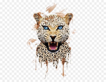 Tiger T-shirt Leopard Cheetah Printing - Hand-painted cheetah 