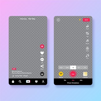 Tiktok interface concept Free Vector