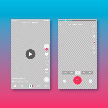Tiktok interface concept Free Vector