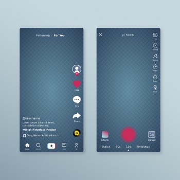 Tiktok interface concept Free Vector