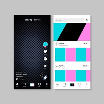 Tiktok interface Free Vector