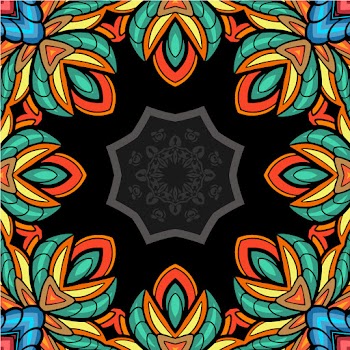 Tile pattern depends on zentangle arts vector