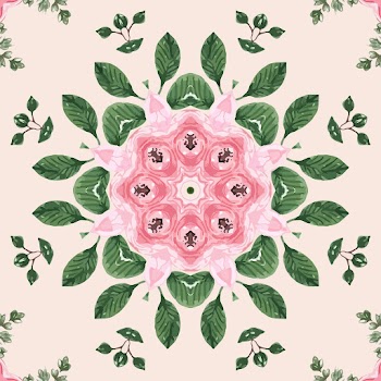Tile pattern with flowers