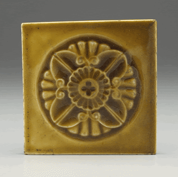 Tile with Floral Medallion (1881&ndash;1883) | Free Photo - rawpixel