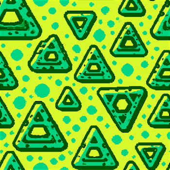 Tileable Hollow Green Triangle Pattern