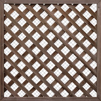 Tileable pergola wood texture, rectangular brown wooden cutout frame transparent background PNG clipart