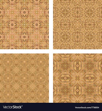Tiled mosaic floor design set vector image