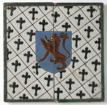 Tiles with a Lion on a Shield | Free Photo - rawpixel