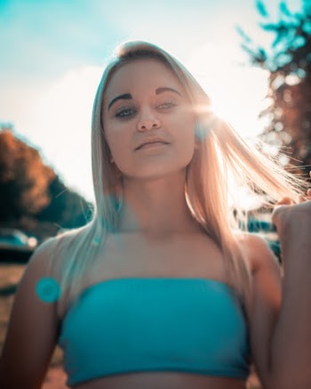Tilt-shift Lens Photography of Women Wearing Tube Garment