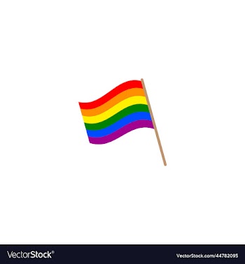 tilted lgbt rainbow flag