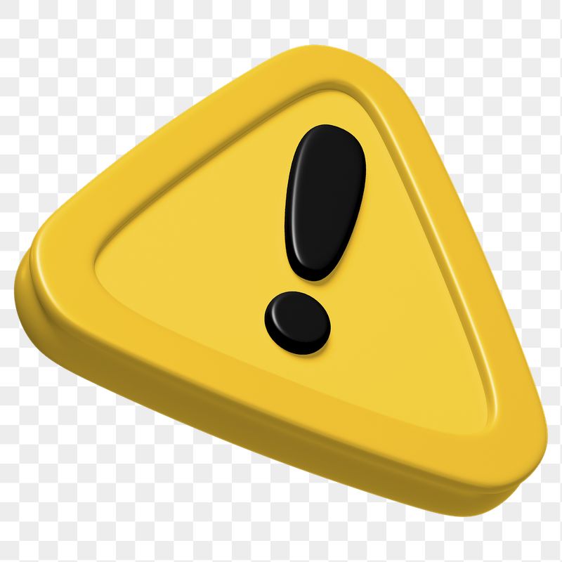 Tilted warning sign png 3D | Free PNG - rawpixel
