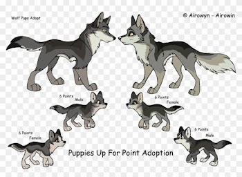 Timber Wolf Family Closed By Triplemoonstudios - Wolf Family Drawing