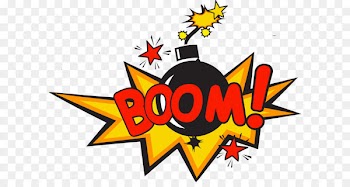 Time bomb Explosion Comics - Comic style explosion text erase material bomb 
