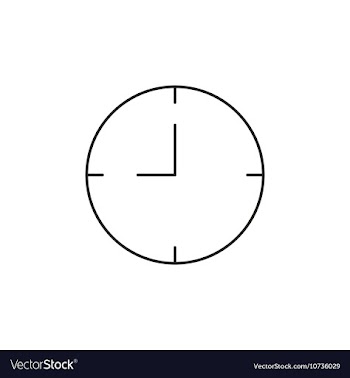 Time clock icon outline vector image